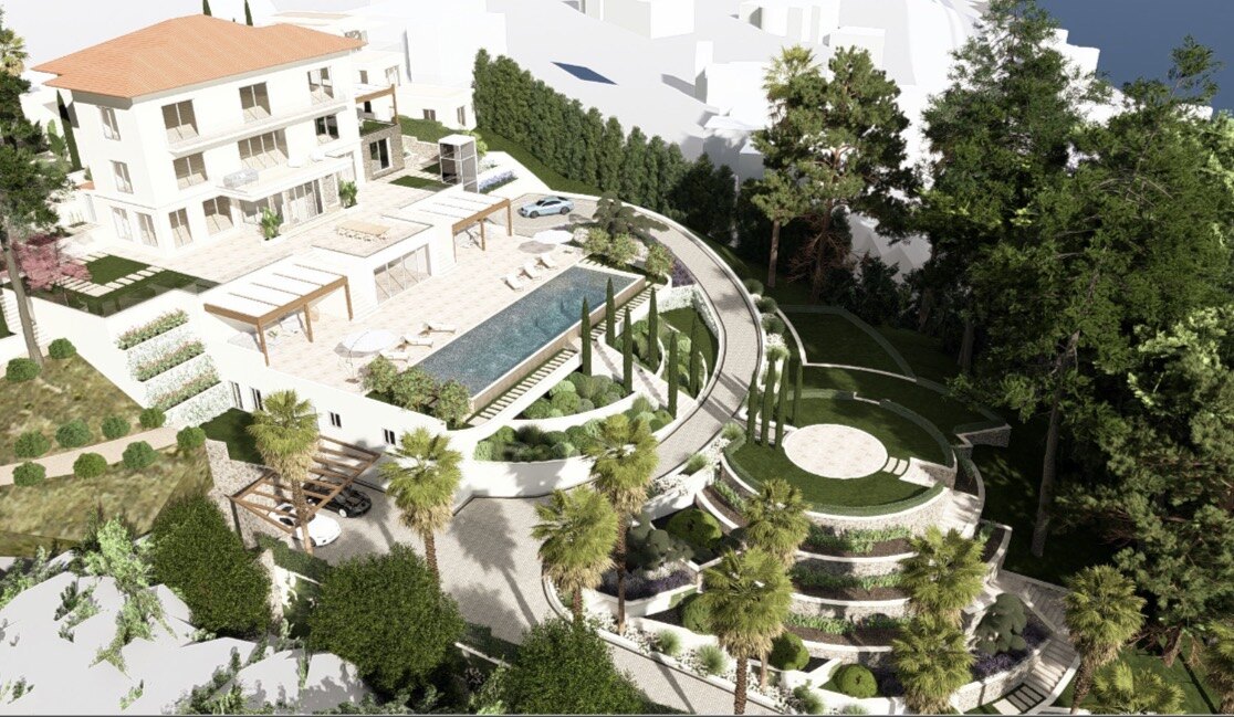 Vue d’ensemble 3D du domaine actuellement en projet